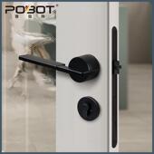 锌房合金室内门锁磁卧室分门锁吸静音门锁灰PBT 536色体房间门锁