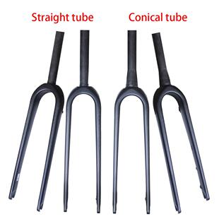 全订货前碳纤维通用公路行车平装碟桶刹前叉椎管直管自叉轴快拆前