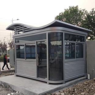 钢结构岗亭保安亭小区门卫真石漆岗亭品户外安成岗亭保治岗亭安岗