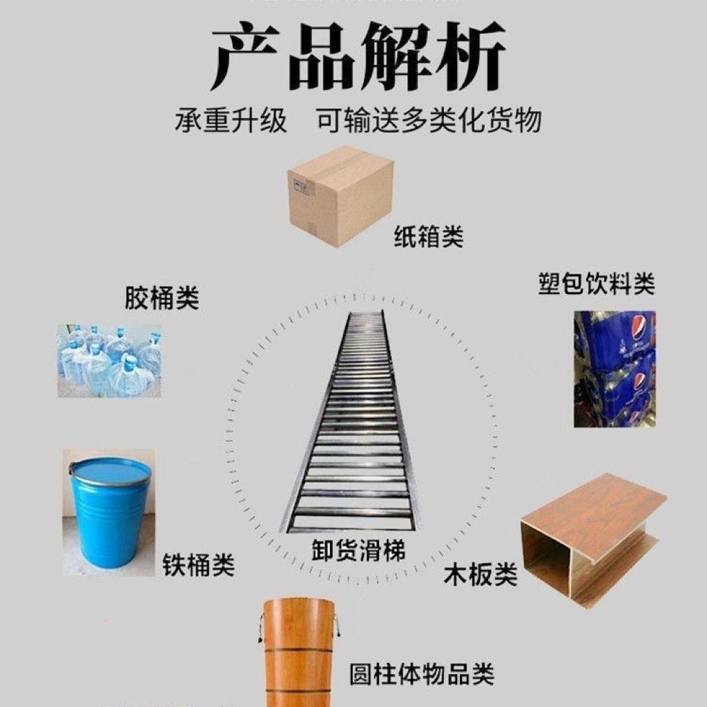 装卸DWS货滑输送机车下货滑动力滚道筒搬运神器小梯型卸车传送带