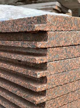 贵妃石材花岗高岩粱红红水洗外墙干挂院石材大理石喷砂庭95421地