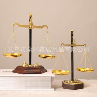复古怀旧老手铁艺天平工艺秤店铺品橱窗玄关装饰0542式摆件创工意