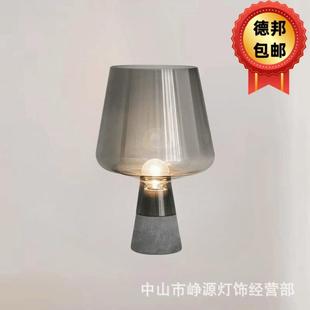 设计师创意床头柜灯现代简约客厅书房小台灯北欧卧室床头水泥台灯