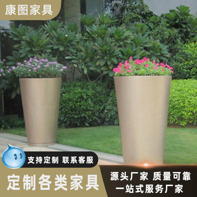 户外不锈钢花钵商场装饰可移动花槽市政不锈钢花箱花盆