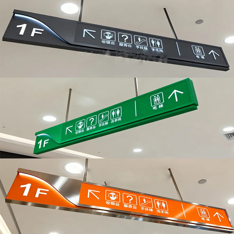 地下车库悬挂吊牌灯箱指示牌超市商场标识广告牌牌商场导向牌灯箱