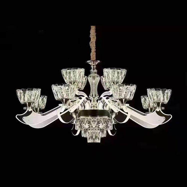 简约现代轻奢吊灯客厅水晶灯大气个性灯臂发光简欧餐厅客厅灯