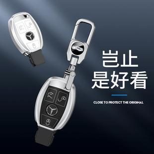 适用于奔驰glc260钥匙套v260威霆c180lc200壳glc300glaglk扣