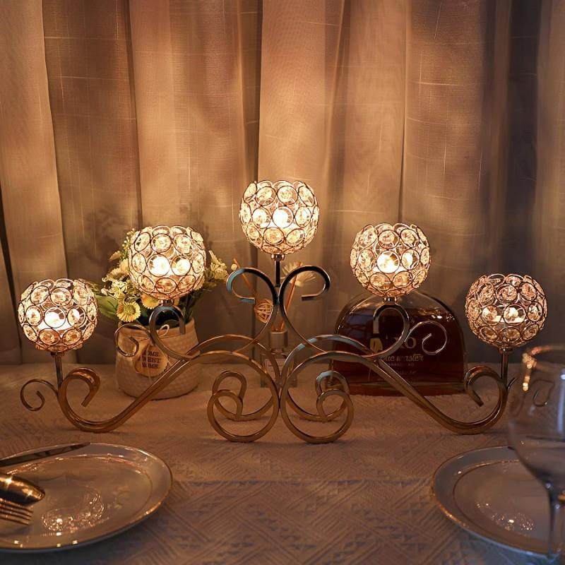 五头水晶烛台创意欧式铁艺浪漫烛光晚餐家居场景布置烛台摆件,工业油品/胶粘/化学/实验室用品,其他实验室设备,淘宝优惠券,粉丝福利购,淘宝优惠卷