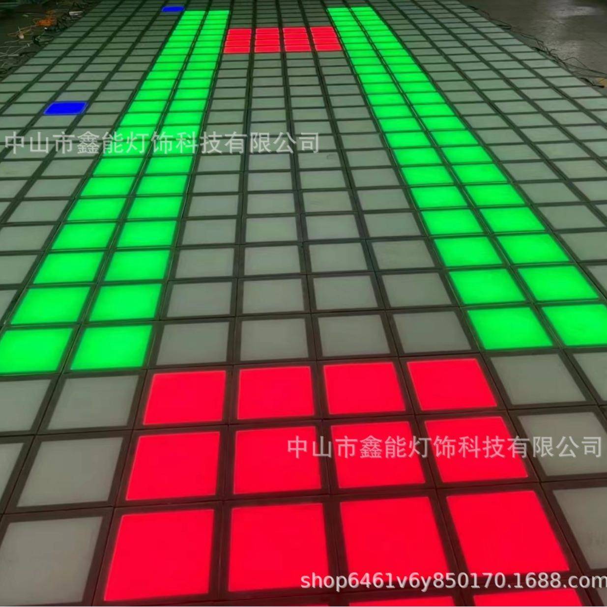 游戏互动跳格子地砖灯游乐场商场户外防水不锈钢LED地砖灯酒吧k