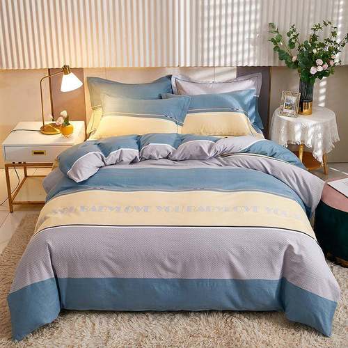 全棉磨毛加厚四件套生态磨毛被套床单学生冬季保暖纯棉三件套床品