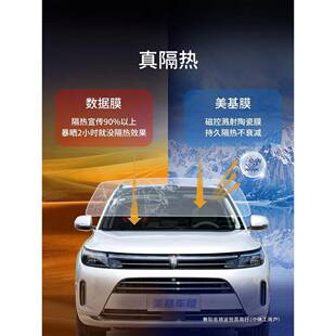美基汽车贴膜隔热膜防晒膜汽车玻璃膜前挡车窗贴膜防爆 v系全锦波