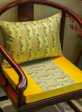 ll新中式实木椅垫坐垫家用四季通用加厚圈椅太师椅高密度海绵