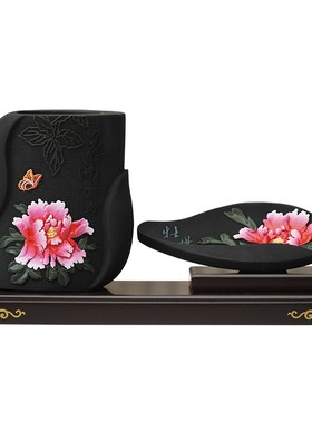 活性炭雕工艺品老师办公室笔筒桌面装饰品摆件实用创意教师节礼物