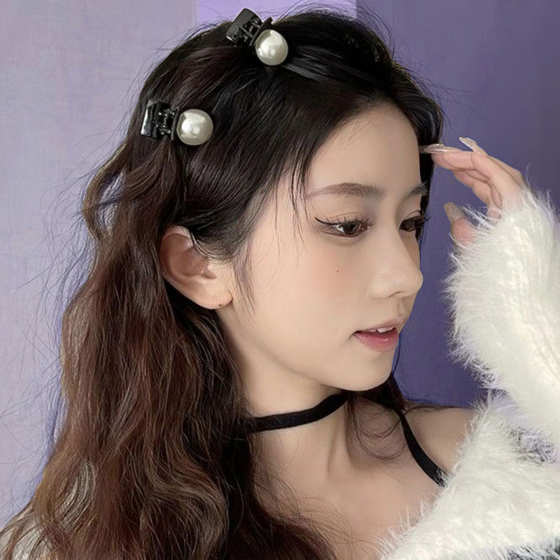 高级感珍珠刘海小抓夹法式2023新款气质发卡发夹边夹侧边夹子头饰