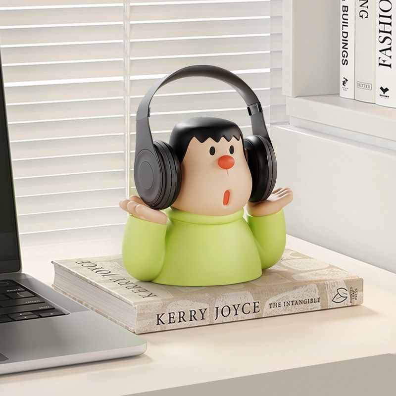 胖虎耳机支架创意架托摆件电竞房间装饰品礼物桌面头戴式耳机挂架