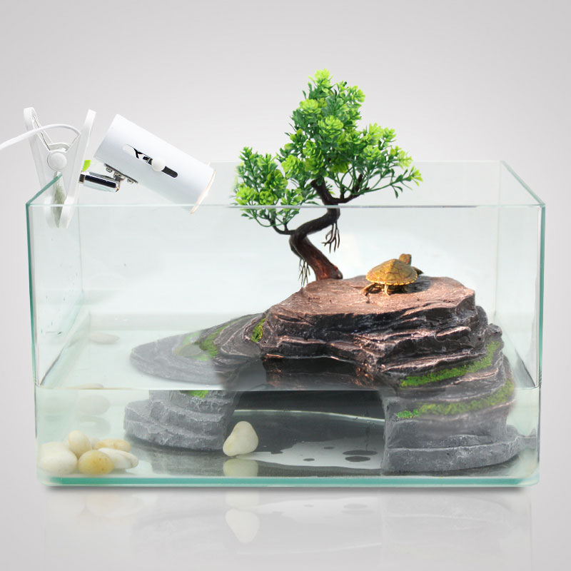 乌龟晒台爬台浮岛晒背台爬坡台陆龟缸爬宠造景浮台晒龟台躲避洞穴