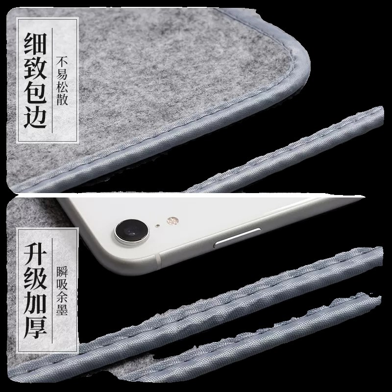 毛毡垫书法5mm书法毛笔大号国画书法灰白色加厚绘画50*70桌垫布