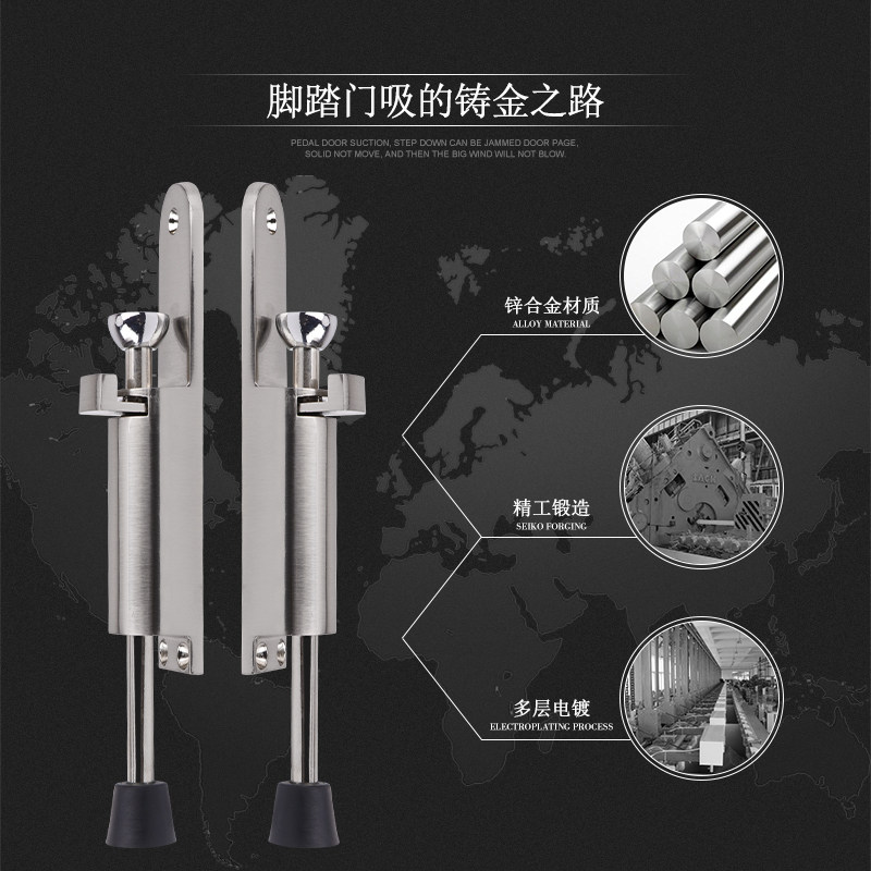 脚踏门吸门定位器门制动器自动门止摆器脚踩门挡门碰门阻配件风撑