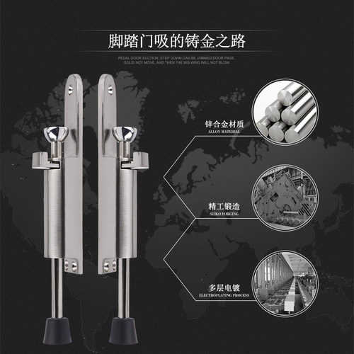 脚踏门吸门定位器门制动器自动门止摆器脚踩门挡门碰门阻配件风撑