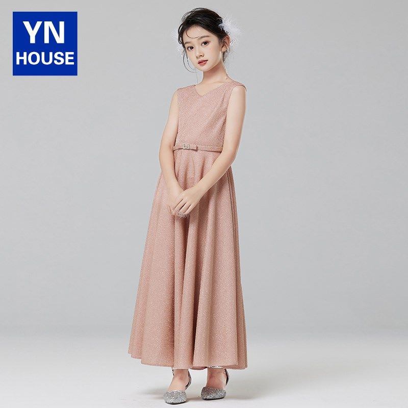 儿童礼服女童轻奢小众高端大童公主裙女孩小主持人钢琴演奏演出服