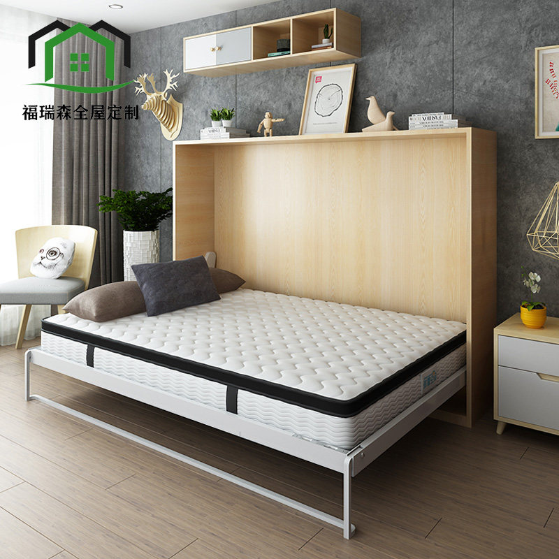 隐形床衣柜一体多功能壁床柜组合阳台客厅书房折叠侧翻隐形床壁床