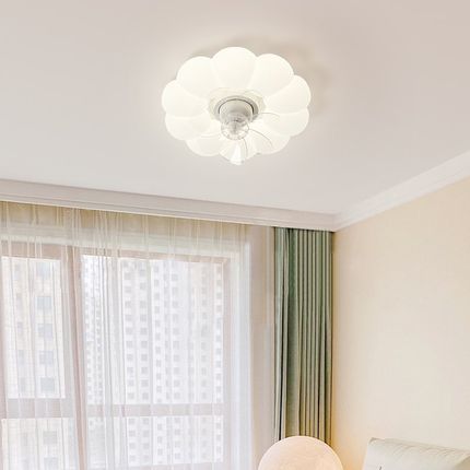 卧室风扇灯2024新款led吸顶灯餐厅儿童房无叶简约童趣吊扇灯一体