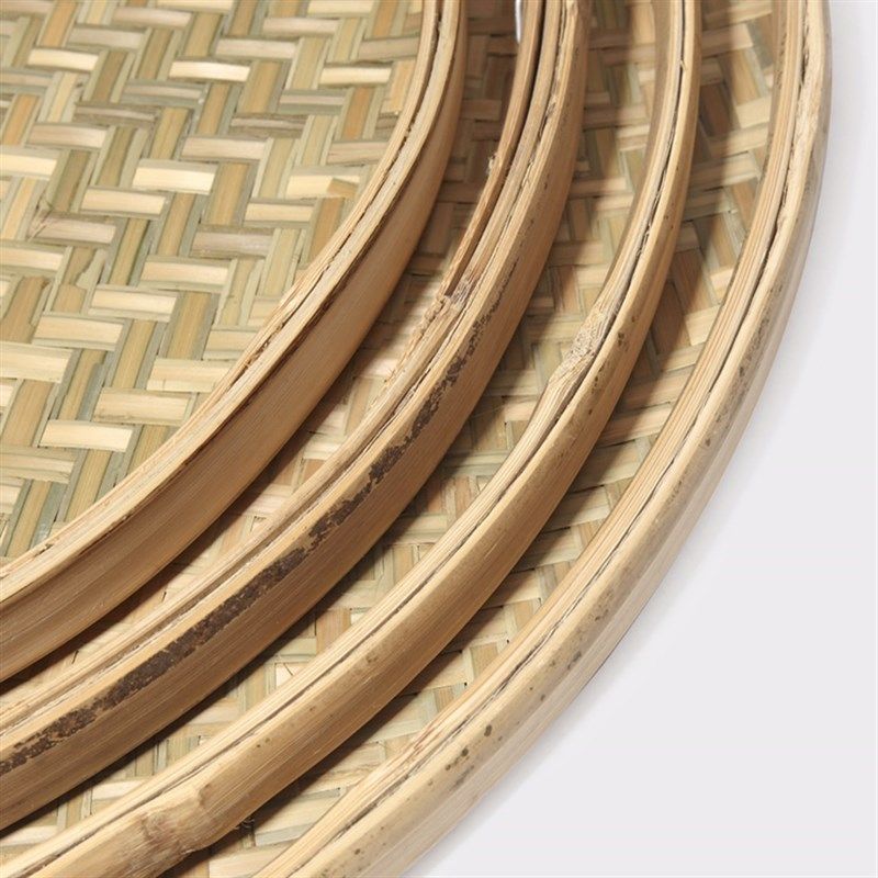 竹制品竹编簸箕无孔竹筛子家用晾晒圆簸箕米筛 竹匾竹装饰可蒸煮,特色手工艺,竹编/竹雕,淘宝优惠券,粉丝福利购,淘宝优惠卷