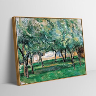 庄园塞尚油画布印刷喷绘仿制油画风景挂画客厅卧室沙发背景装饰画