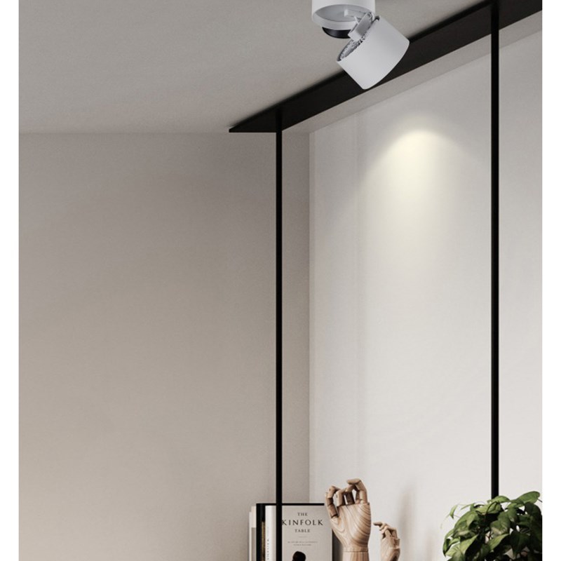 COB明装吸顶式射灯天花灯折叠任意调角度免开孔大功率聚光背景灯