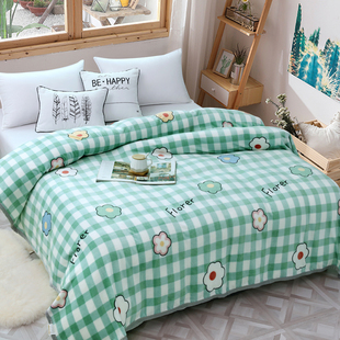 冬季珊瑚绒毯子铺床加厚床单单人办公室空调休闲沙发法兰绒小毛毯