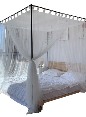 A类定制加大尺寸老式穿杆公主风宫廷蚊帐1.8m床1.5米1.2三开门纹