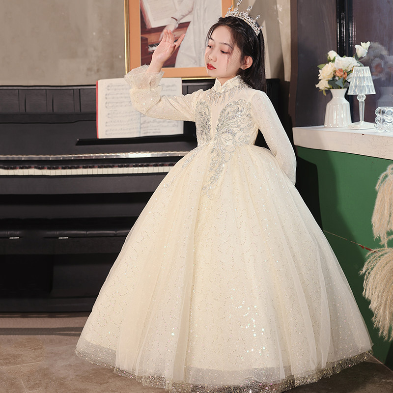 主持人钢琴演奏晚礼服女童轻奢小众高端秋冬新款儿童生日公主裙子,童装/婴儿装/亲子装,儿童礼服,淘宝优惠券,粉丝福利购,淘宝优惠卷