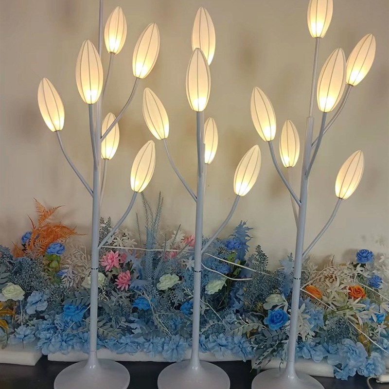 舞台背景道具百合花路引灯摆件装饰店庆周年庆活动气氛婚庆婚礼