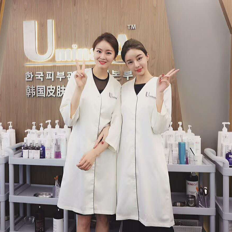 纹绣师美容院衣服皮肤管理工作服白大褂长袖女 短袖七分袖男冬装