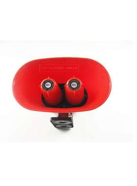 608高音双芯宣传喇叭双筒车载扬声器带磁铁红白色号角扬声器36W