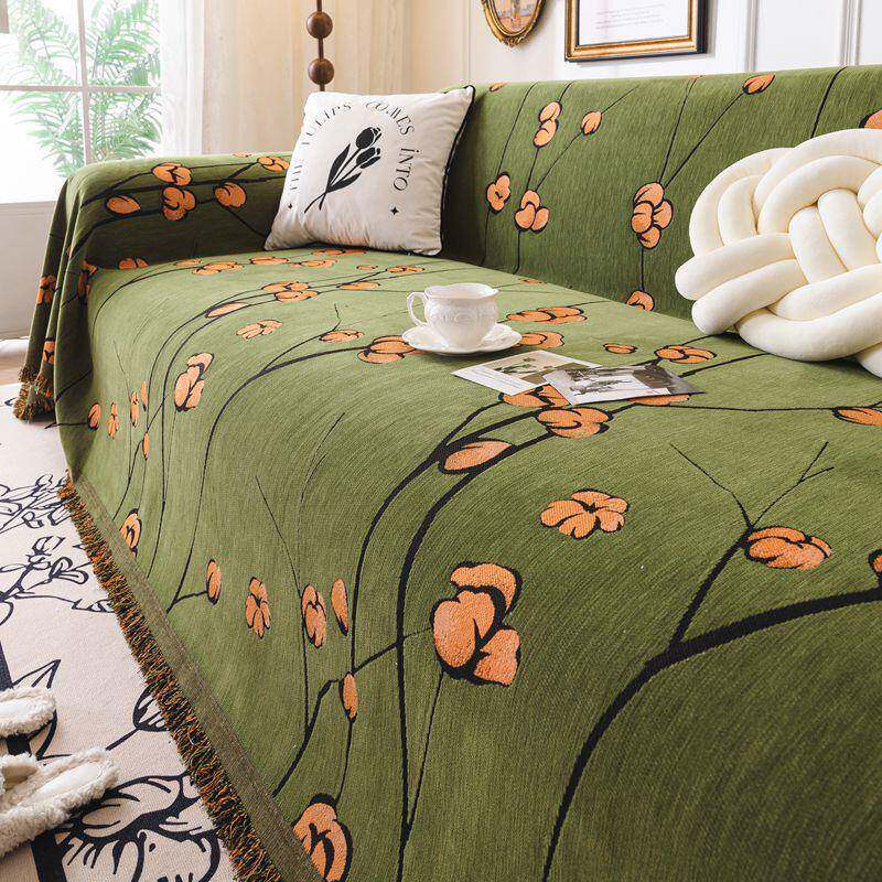 花边田园风沙发盖布四季通用垫布一片式可机洗防滑耐磨全盖沙发巾