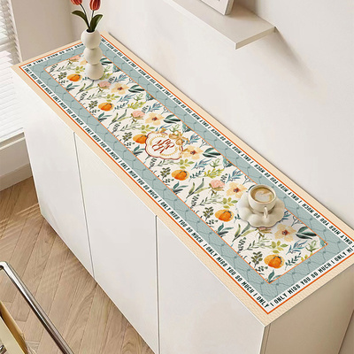 夏尔田园鞋柜放舱台面保护垫玄关家用氛围感布艺电视柜耐脏免洗