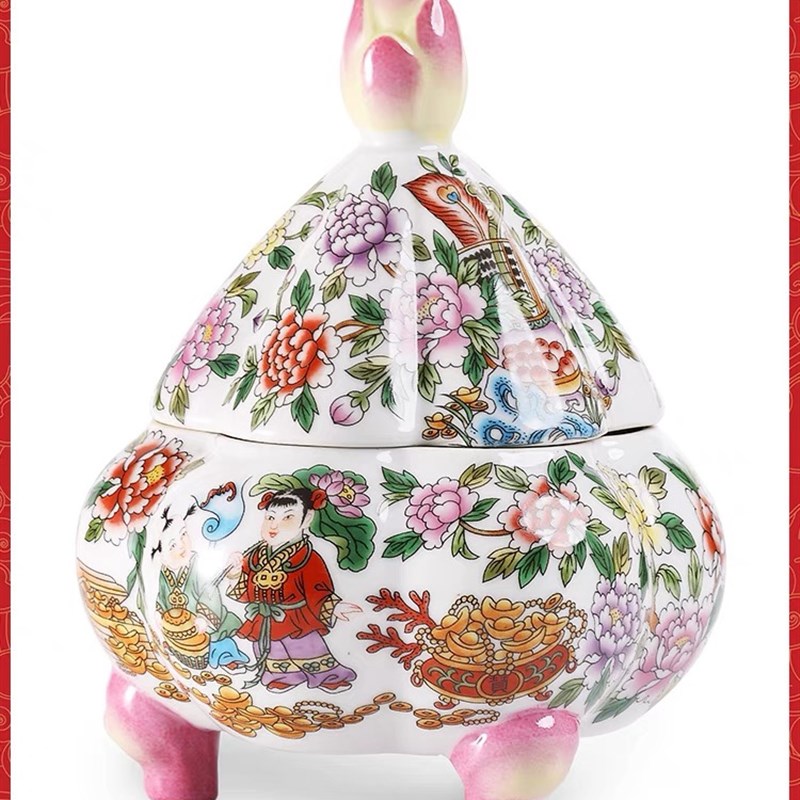 李师傅2024龙年吉祥物西南位富甲天下大花神居明摆件九紫贵人饰品