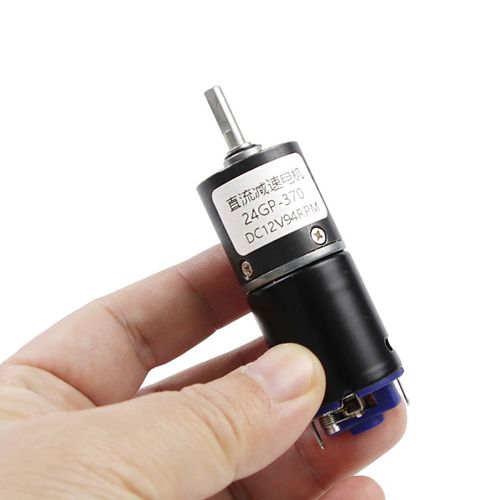微型直流减速电机24GP-370黑皮行星齿轮6v12v24v可调低慢速小马达