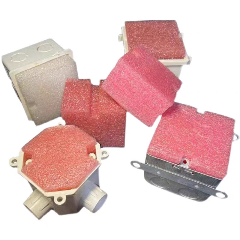 穿筋盒填充泡沫预埋模块剪力墙暗盒接线盒封堵底盒块直销86型盒堵