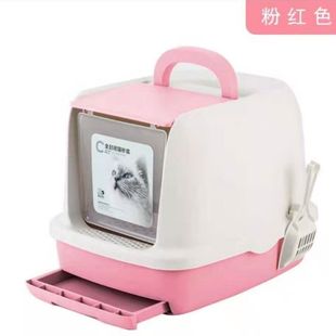 双层猫砂盆 大号抽屉式减少带出防溅全封闭松木猫砂盆猫厕所