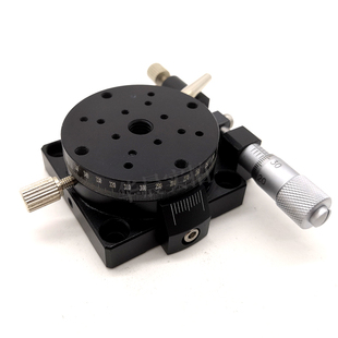 125手动角度分度盘旋转微调移动滑台 R轴位移平台RS60