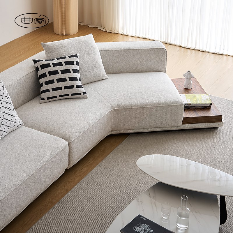 曲家意式轻奢极简布艺沙发设计师款简约大户型豪宅客厅地平线沙发