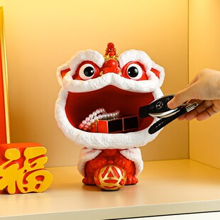 创意龙年入户门口玄关放钥匙收纳摆件鞋 饰品乔迁礼物 柜玄幻桌面装
