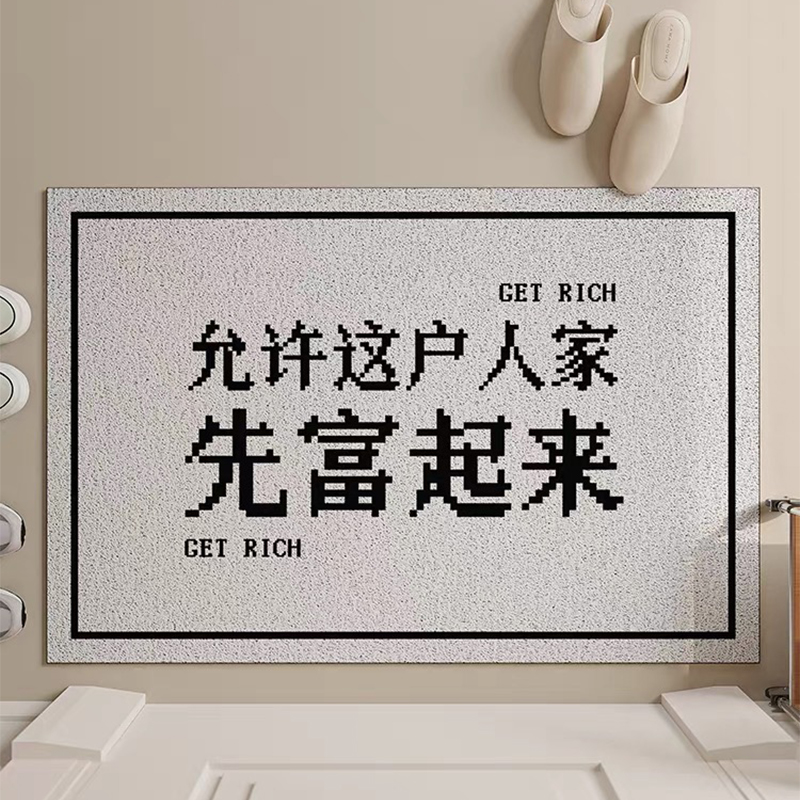 入户门地垫家用玄关大门口pvc丝圈门垫进门蹭土脚垫防滑地垫子