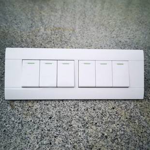 六开六位6位六门铃开关常开常闭自动复位开关面板按钮118型开关