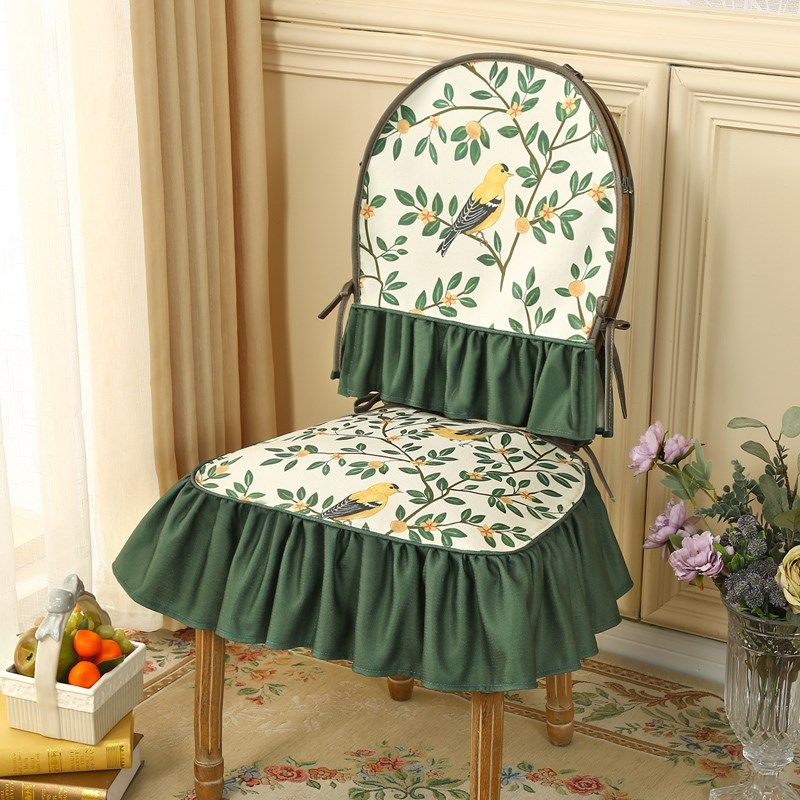 法式田园餐椅垫美式乡村椅子垫坐垫复古轻奢高级氛围感椅背巾套罩,居家布艺,椅垫,淘宝优惠券,粉丝福利购,淘宝优惠卷