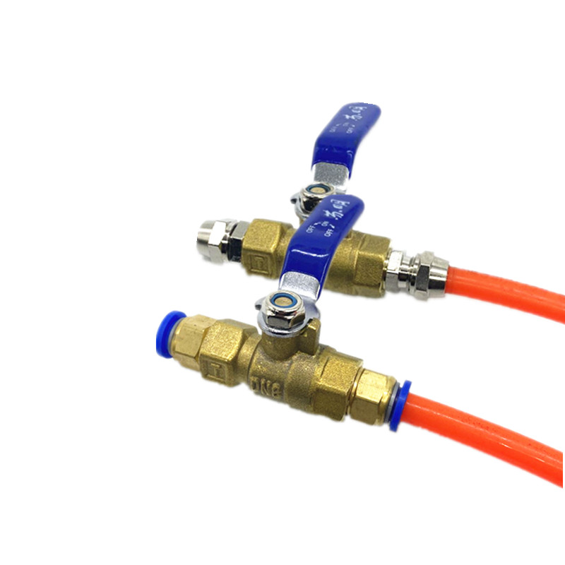 气动气泵阀门快速接头铜球阀配套直通开关PC气管6/8/10mm放气阀门