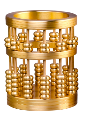 算盘笔筒摆件纯铜文房四宝珠算用品创意办公室桌面书房装饰工艺品