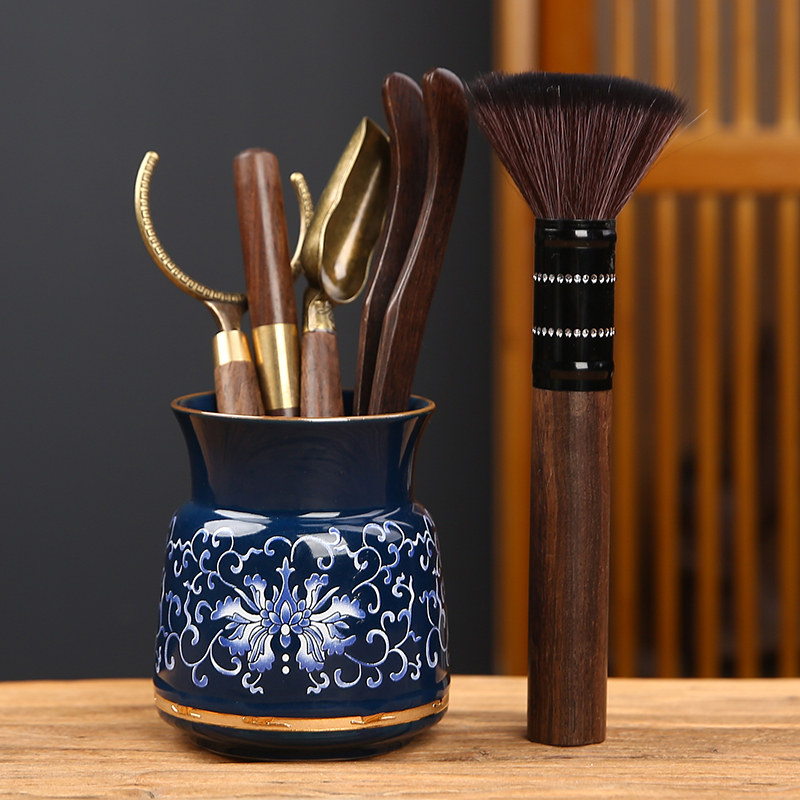 茶道六君子套装功夫茶具配件大全茶桌茶台泡茶工具茶洗茶渣缸组合